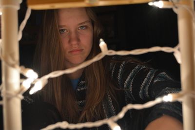 Close-up of young woman