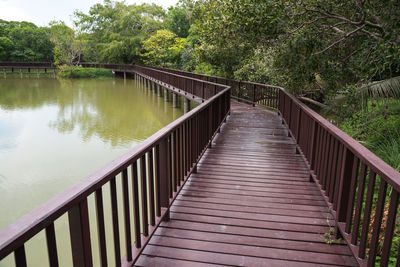 Footbridge over lake