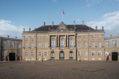 Low angle view of historical building against sky