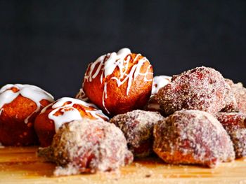 Close-up of food on table