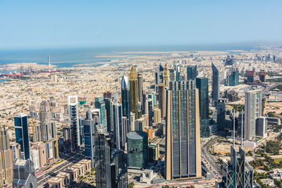 Burj khalifa view on dubai skyscrapers