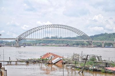 View of bridge over river