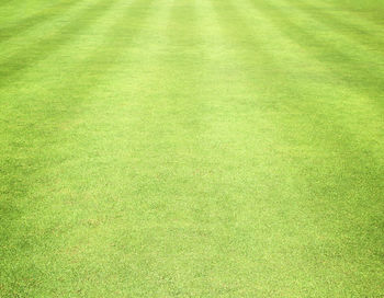 High angle view of soccer field