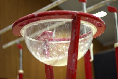 Close-up of wine glass on table