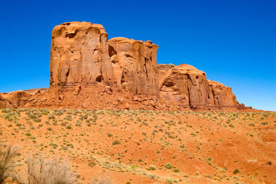 Scenic view of rock formations at monument valley