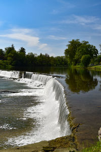 Scenic view of river against sky