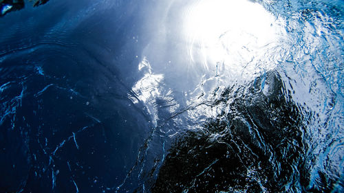 High angle view of frozen sea