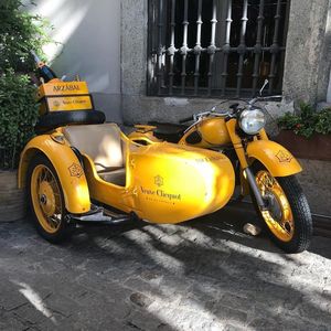 Vintage car parked on street