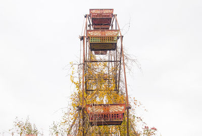 Low angle view of tower against clear sky