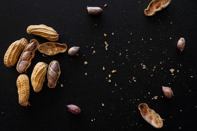 High angle view of food on table