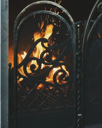 Close up of electric lamp