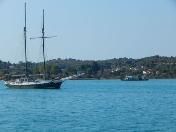 Sailboats in sea