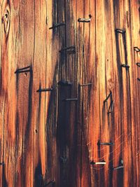 Close-up of wooden door