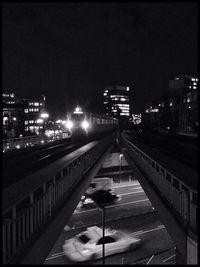 Illuminated street light at night