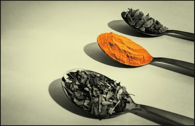 Close-up of food on white background