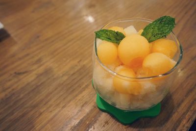 Close-up of fruits on table