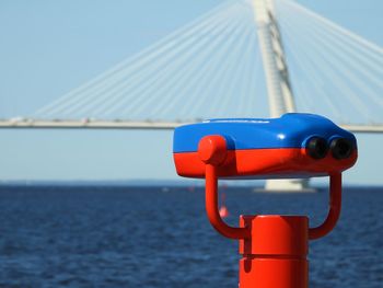 Close-up of boat in sea