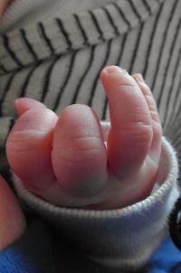 Close-up of cropped hand