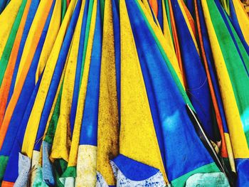 Full frame shot of colorful fabrics