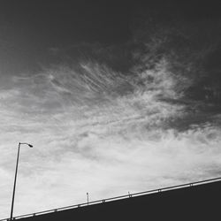 Low angle view of cloudy sky