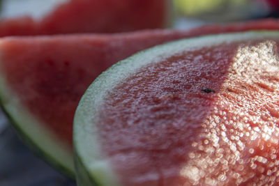 Close-up of watermelon slices