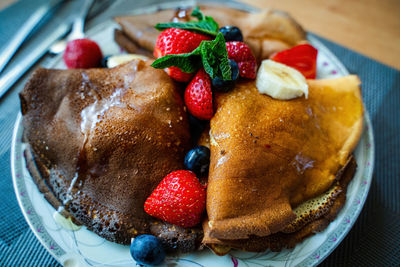 Close-up of dessert in plate