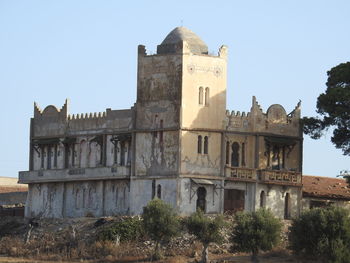 Low angle view of historical building against sky