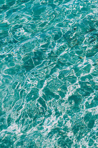 Full frame shot of rippled water in swimming pool