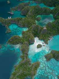 High angle view of sea shore