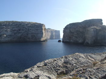 Rock formations at coast