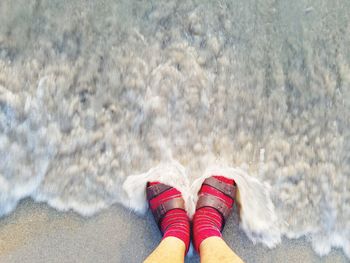 Standing at the beach