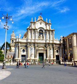 Low angle view of church against sky