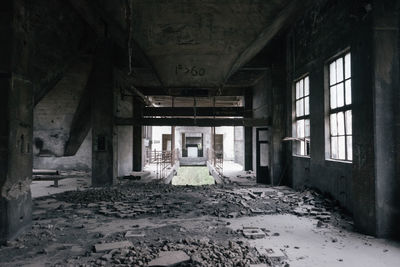 Interior of abandoned building