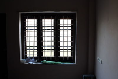 Closed window of house