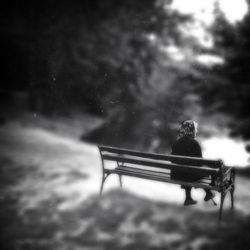 Close-up of empty bench