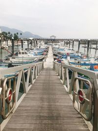 View of pier at harbor