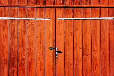 Full frame shot of closed wooden door