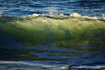 High angle view of sea shore