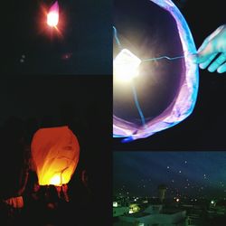 Close-up of illuminated light