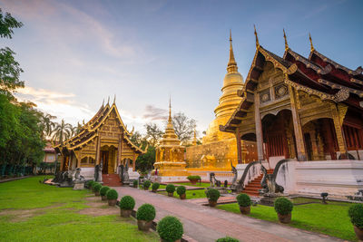 View of temple building against sky