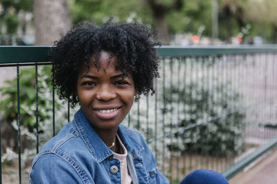 Portrait of smiling young woman