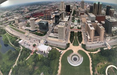 Ariel view of st. louis, missouri.  