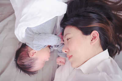 Portrait of mother and daughter