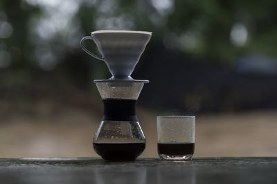 Close-up of drink on table