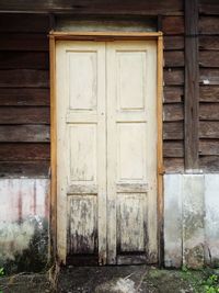 Close-up of closed door