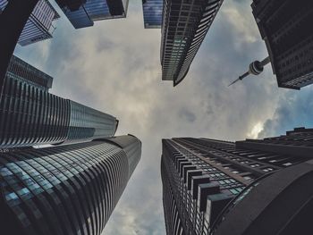 Low angle view of buildings against sky