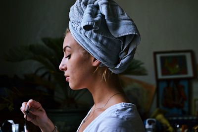 Woman wearing hat