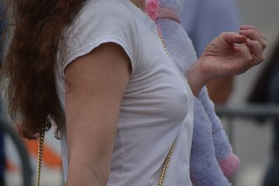 Close-up of couple holding hands