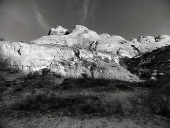 Low angle view of mountain against sky