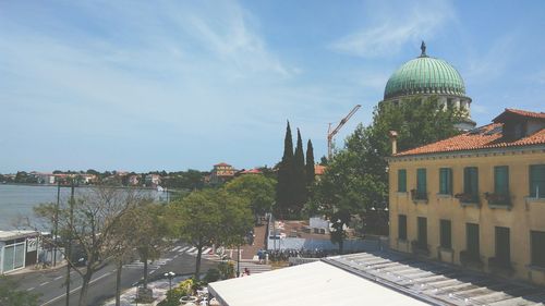 Panoramic view of city against sky